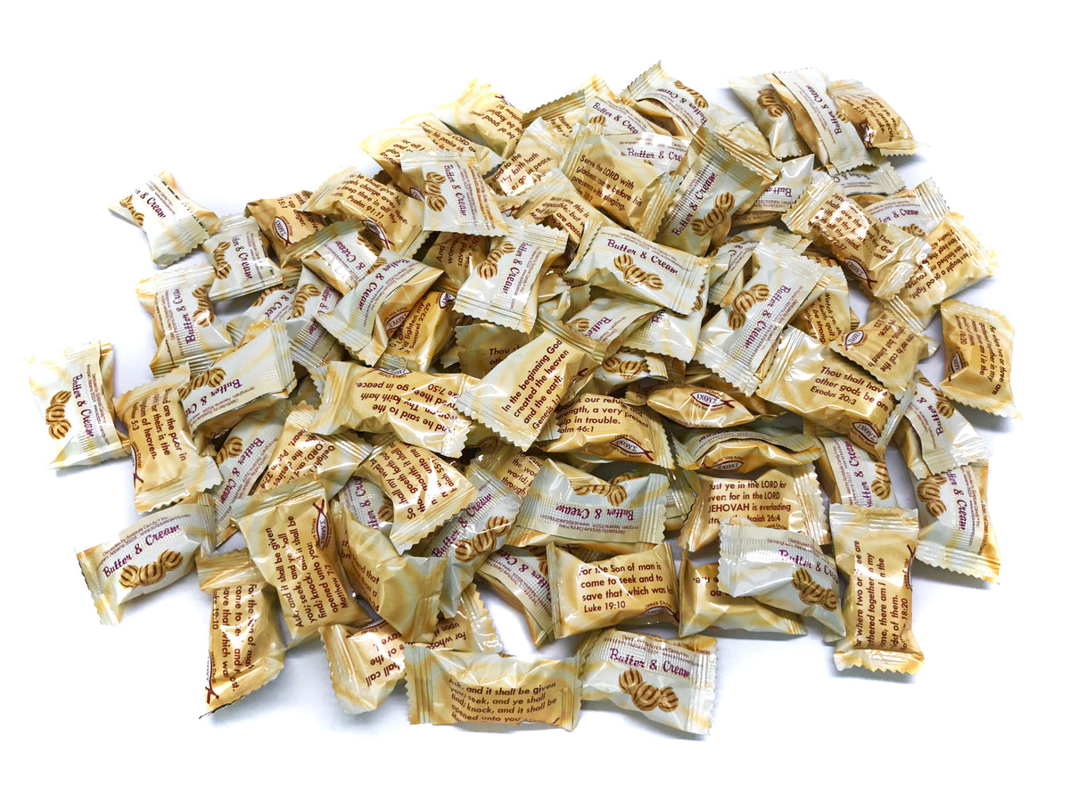 Butter & Cream Hard Candy 1 Pound Bag, 75 Pieces Scripture Candy