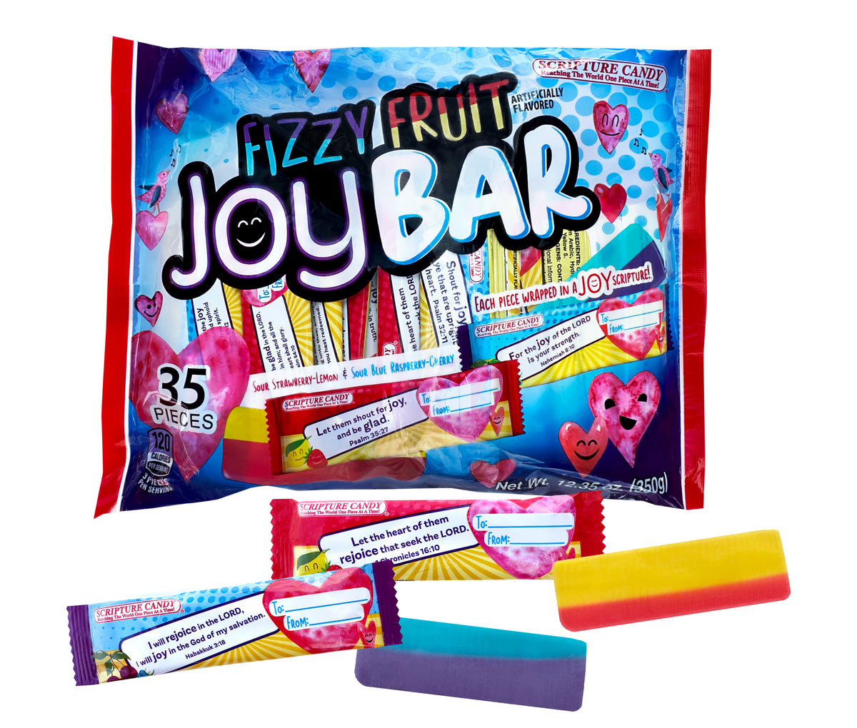 Valentine's Day Fruit Joy Bars, 35 Count – Scripture Candy