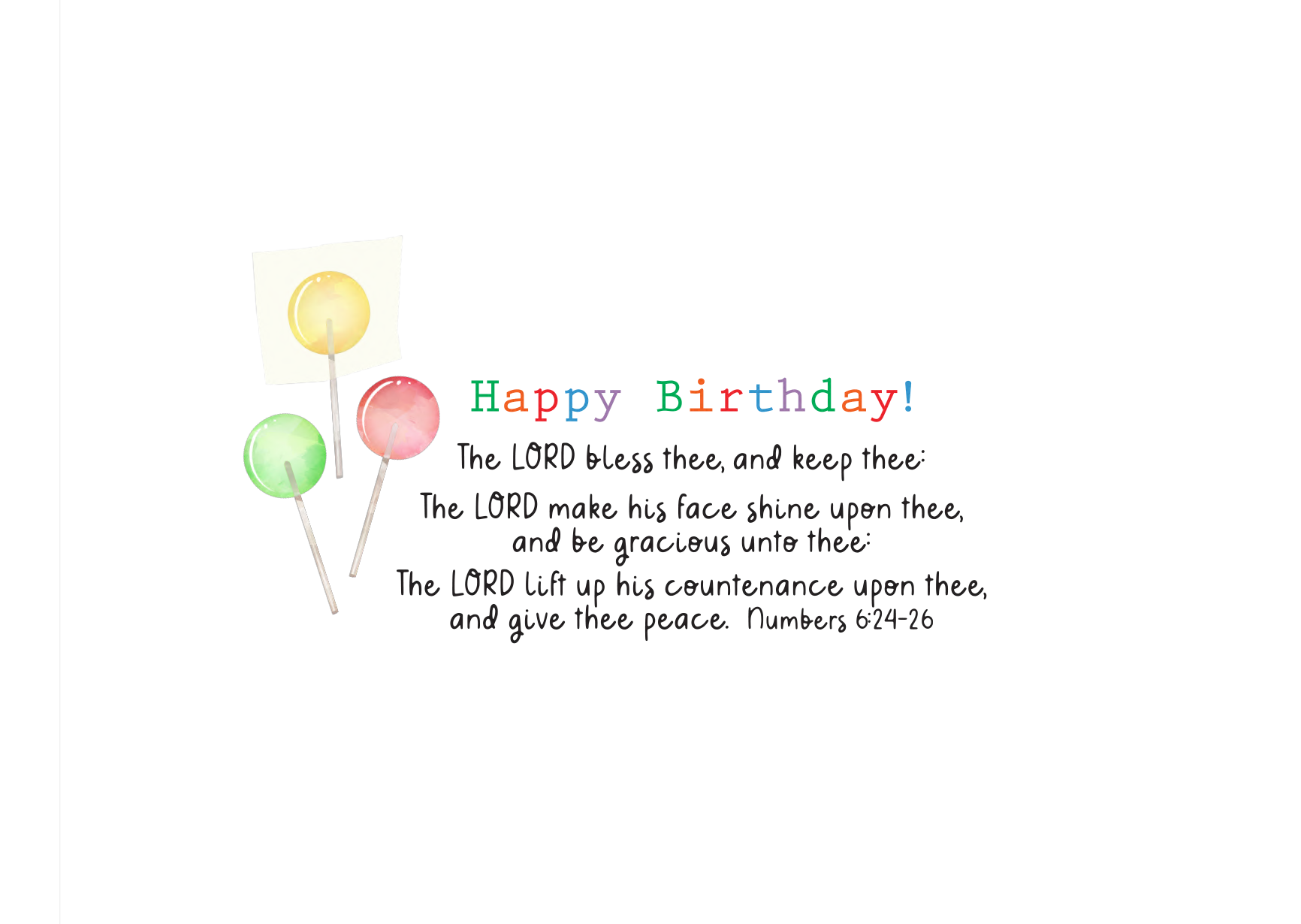 Birthday Card Scripture Candy