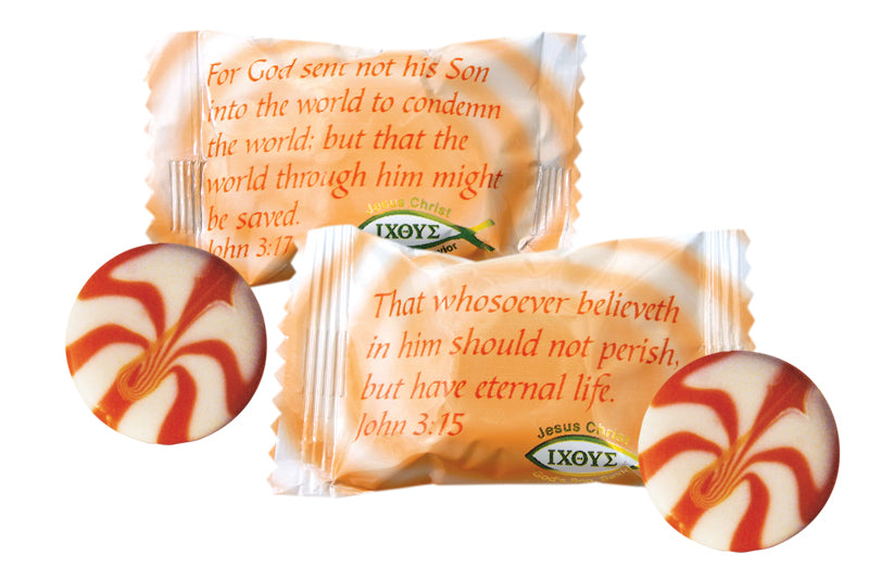 Orange & Cream Hard Candy 1 Pound Bag, 75 Pieces – Scripture Candy