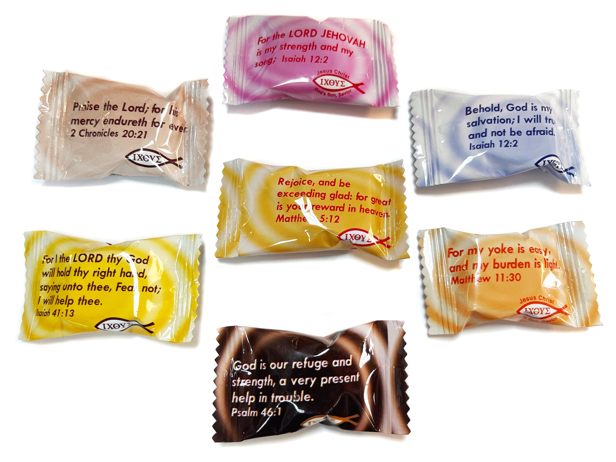 Assorted Cream Flavor Hard Candy 180 Pieces Scripture Candy